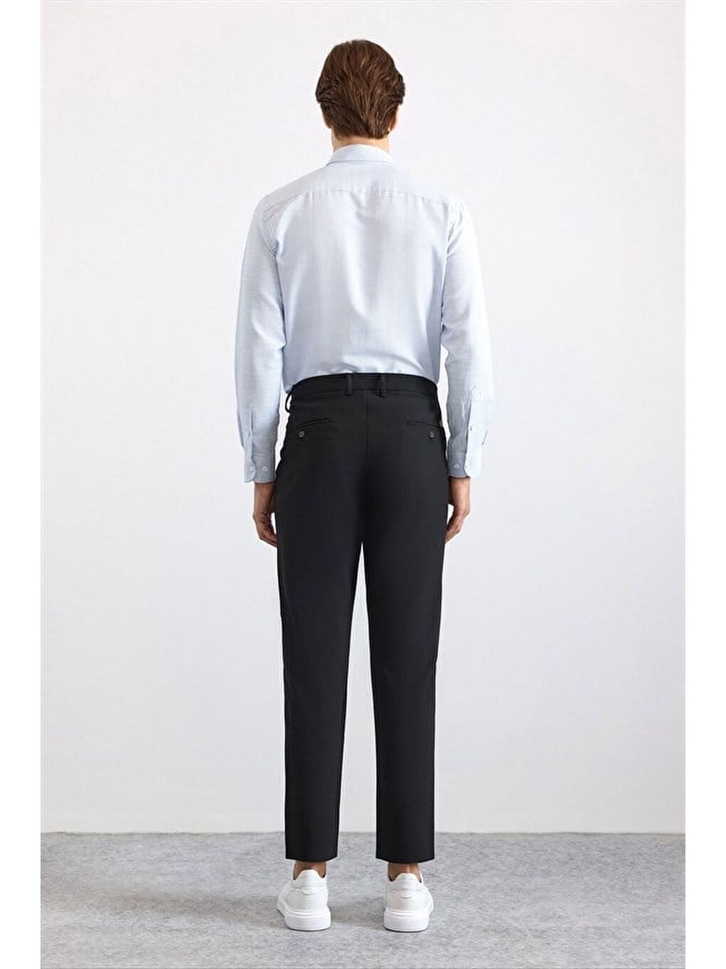 Siyah Slim Düz Jogger Pantolon-2