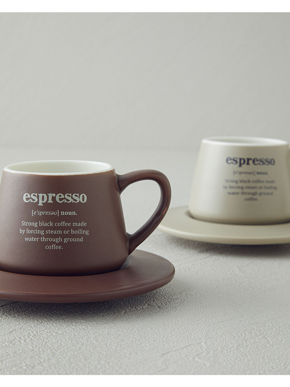 Kahverengi Phoebe New Bone China 4 Parça 2 Kişilik Kahve Fincan Takımı 90 ml Kahve-Yeşil-2