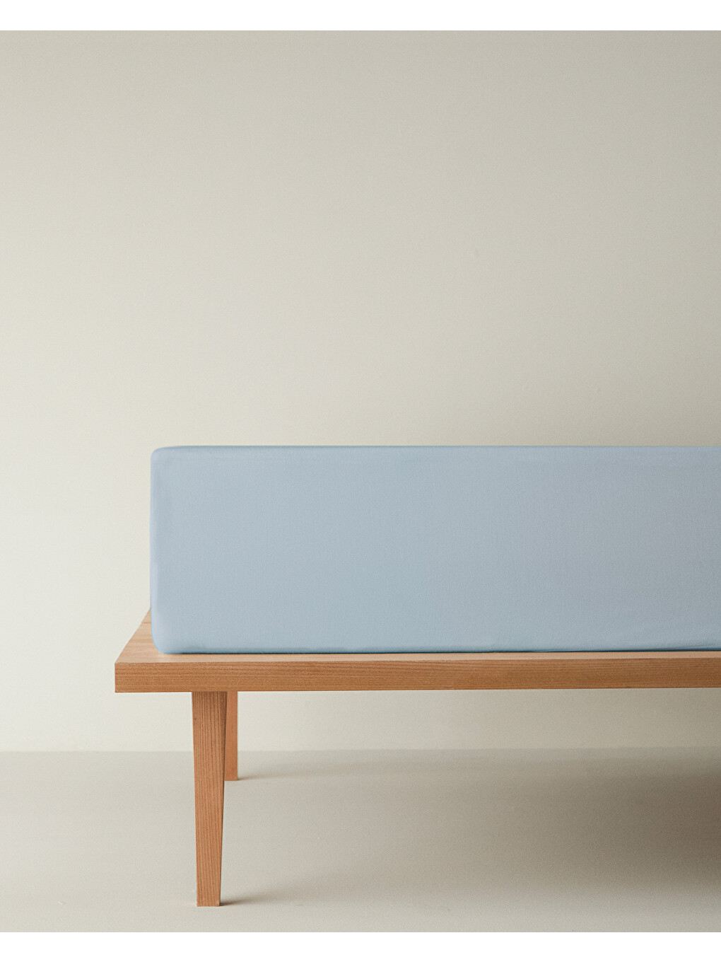 Novella Premium Pamuk Dokulu Çift Kişilik Lastikli Çarşaf 160x200 Cm Açık Mavi-5