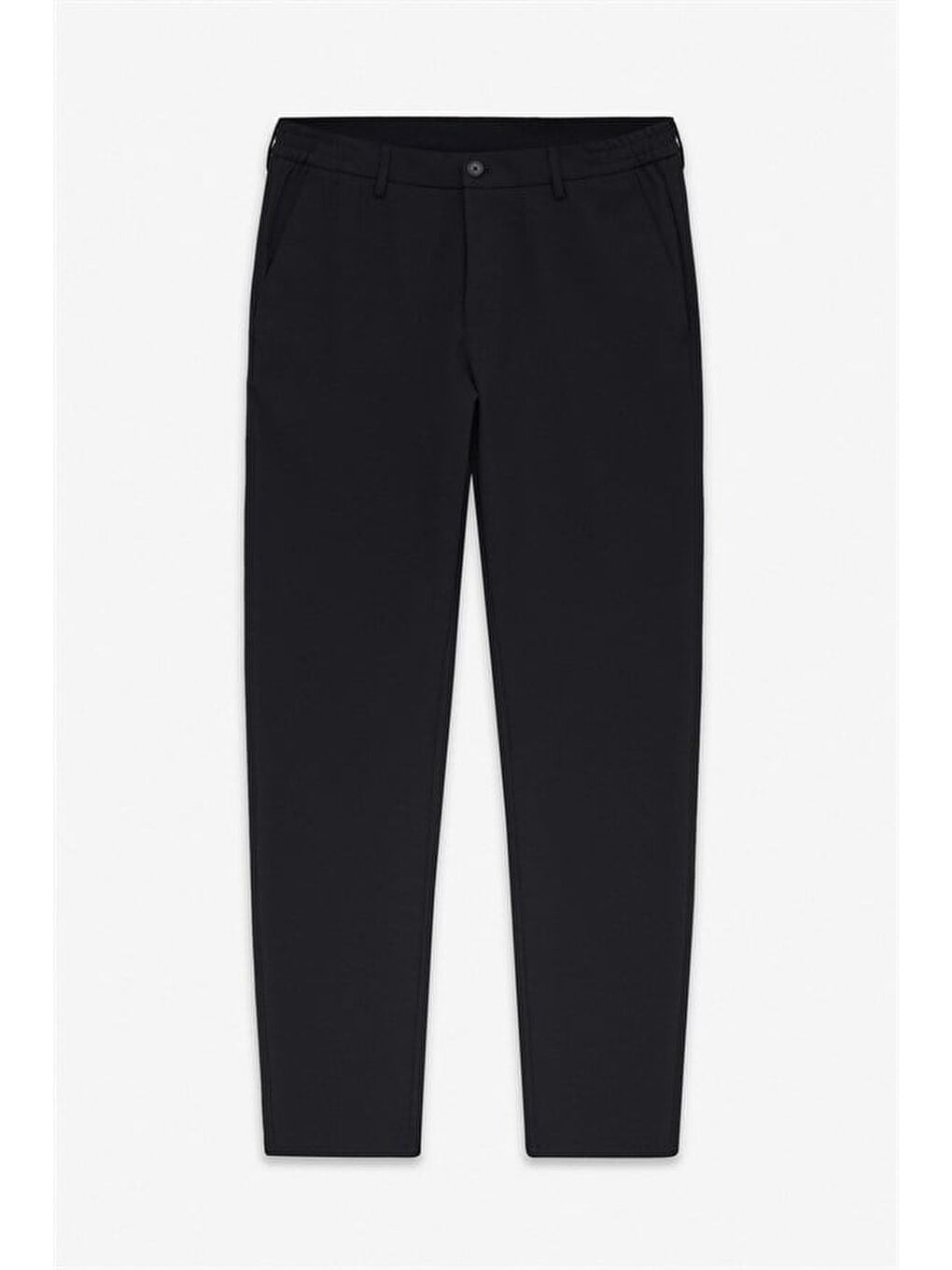 Siyah Slim Düz Jogger Pantolon-4
