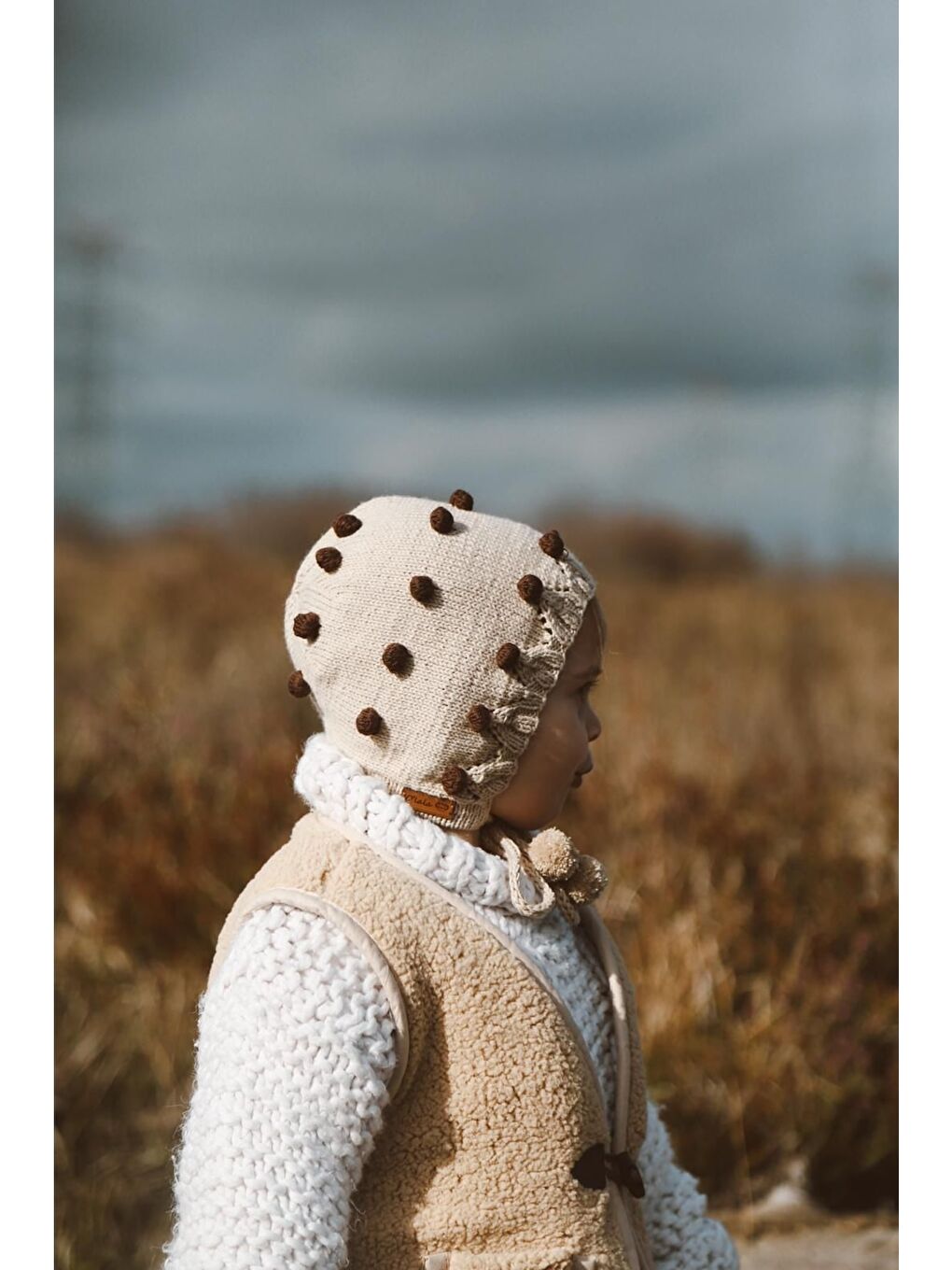 Bej Ponponlu Bebek Beresi Model 6-1