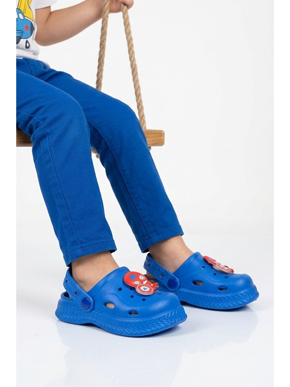 Mavi Saks Hafif Esnek Eva Unisex Çocuk Sabo Terlik 404 F-P-1