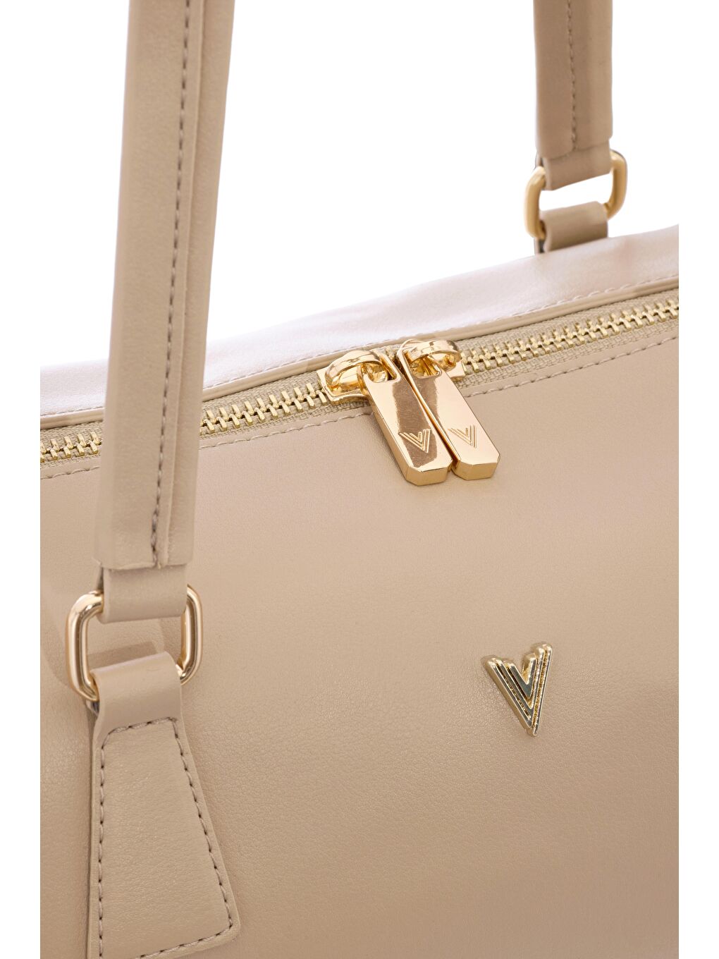 Valeria Bowling Omuz Çantası Bej-4