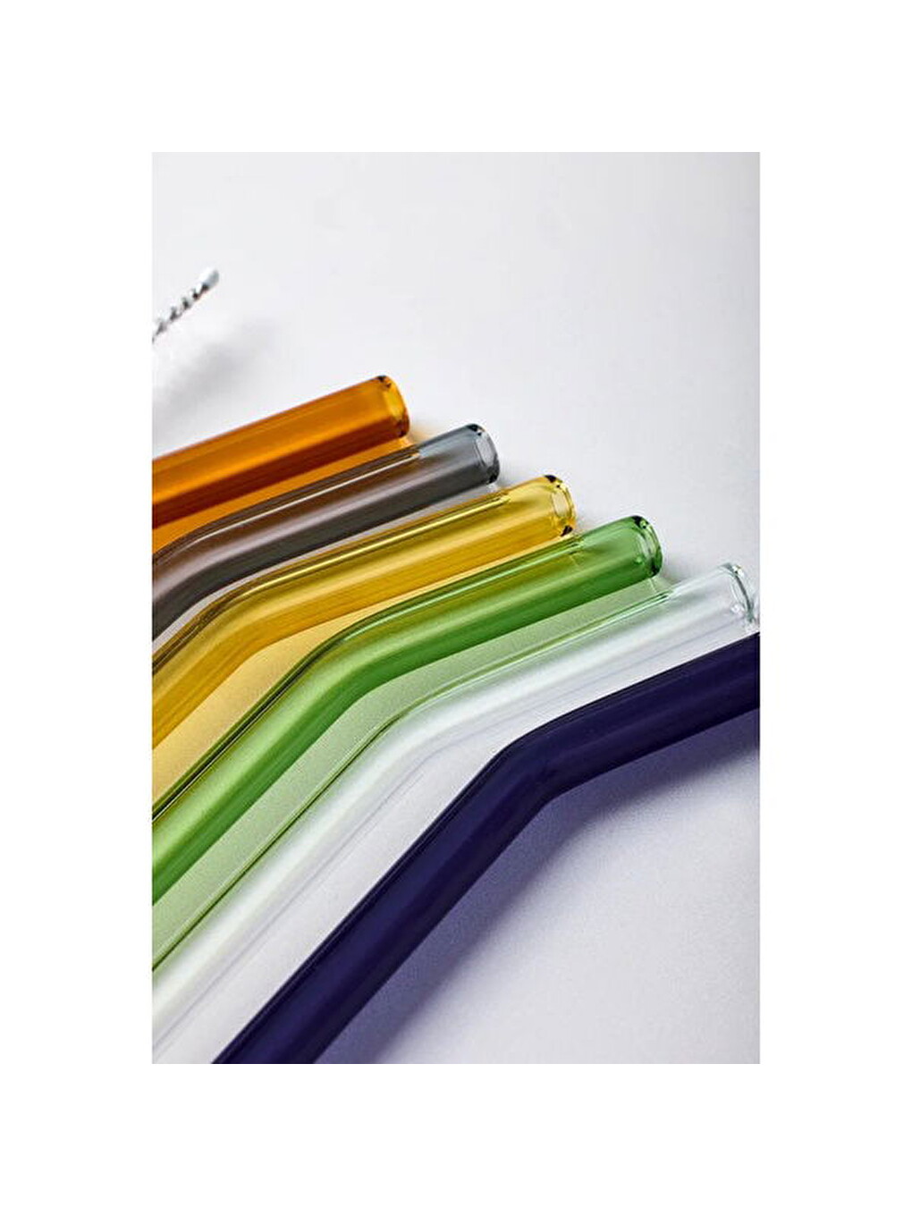 Karışık Straw Color 6'lı Cam Pipet Fırça Seti - Renkli-11