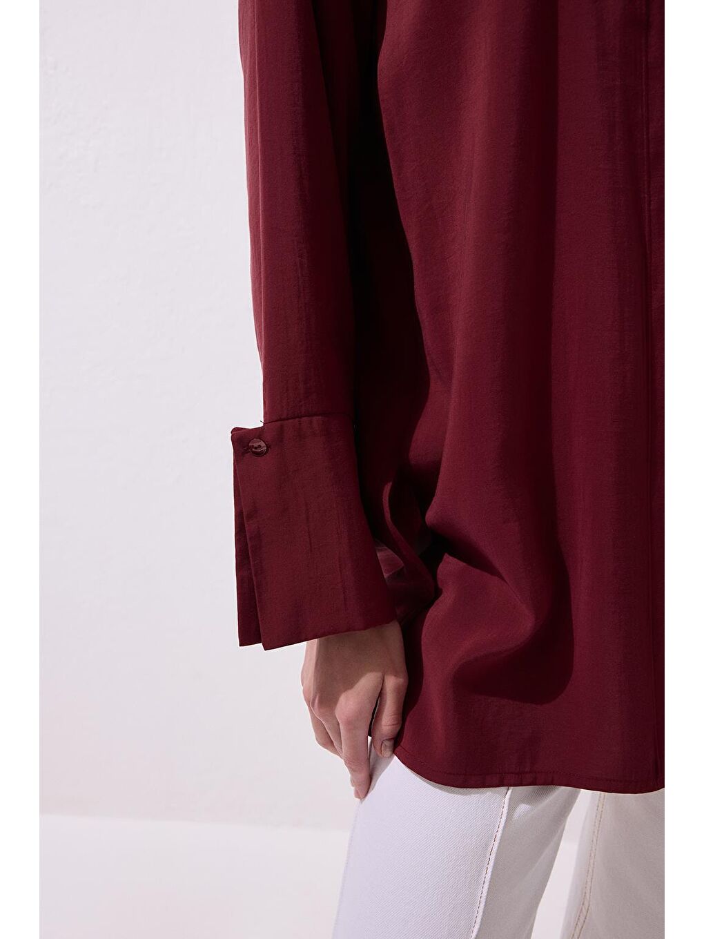 Modal Basic Gömlek Bordo-4