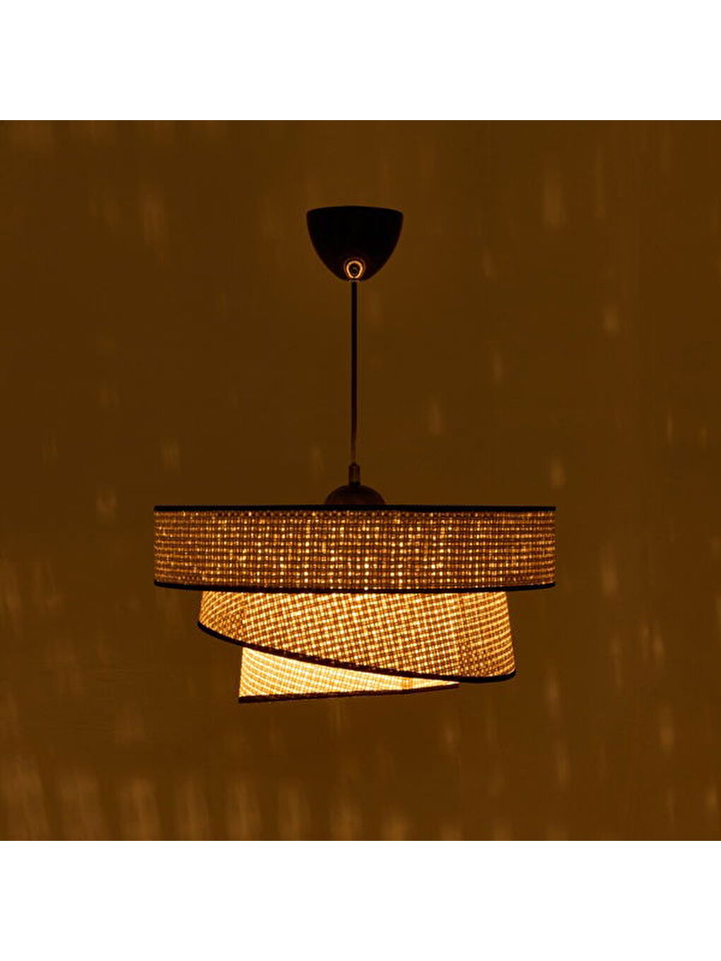 Ekru Siyah Biyeli 3 Katlı Pasta Sarkıt - Krem - 70x40x40 cm-2