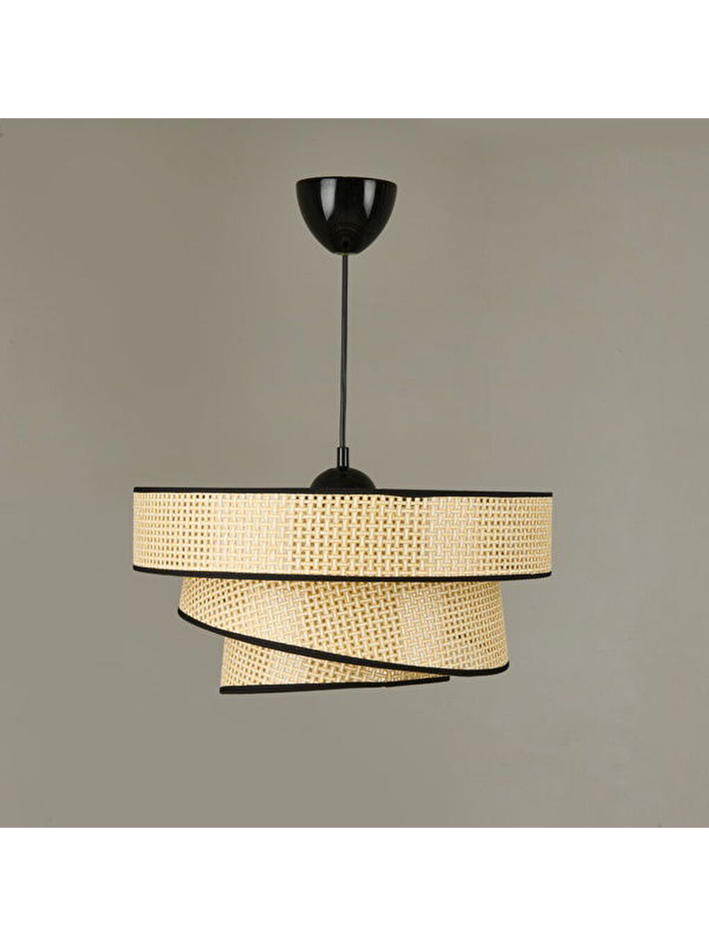 Ekru Siyah Biyeli 3 Katlı Pasta Sarkıt - Krem - 70x40x40 cm-3