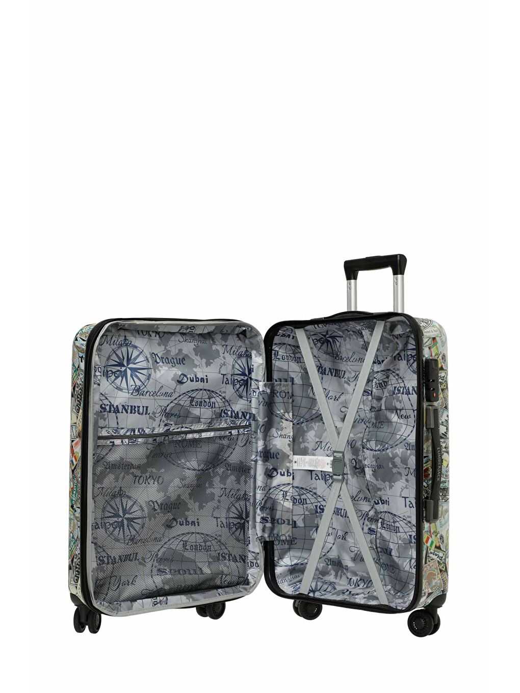 Karışık PC LONDON -B 5FX MULTI Unisex Büyük Boy Valiz-2