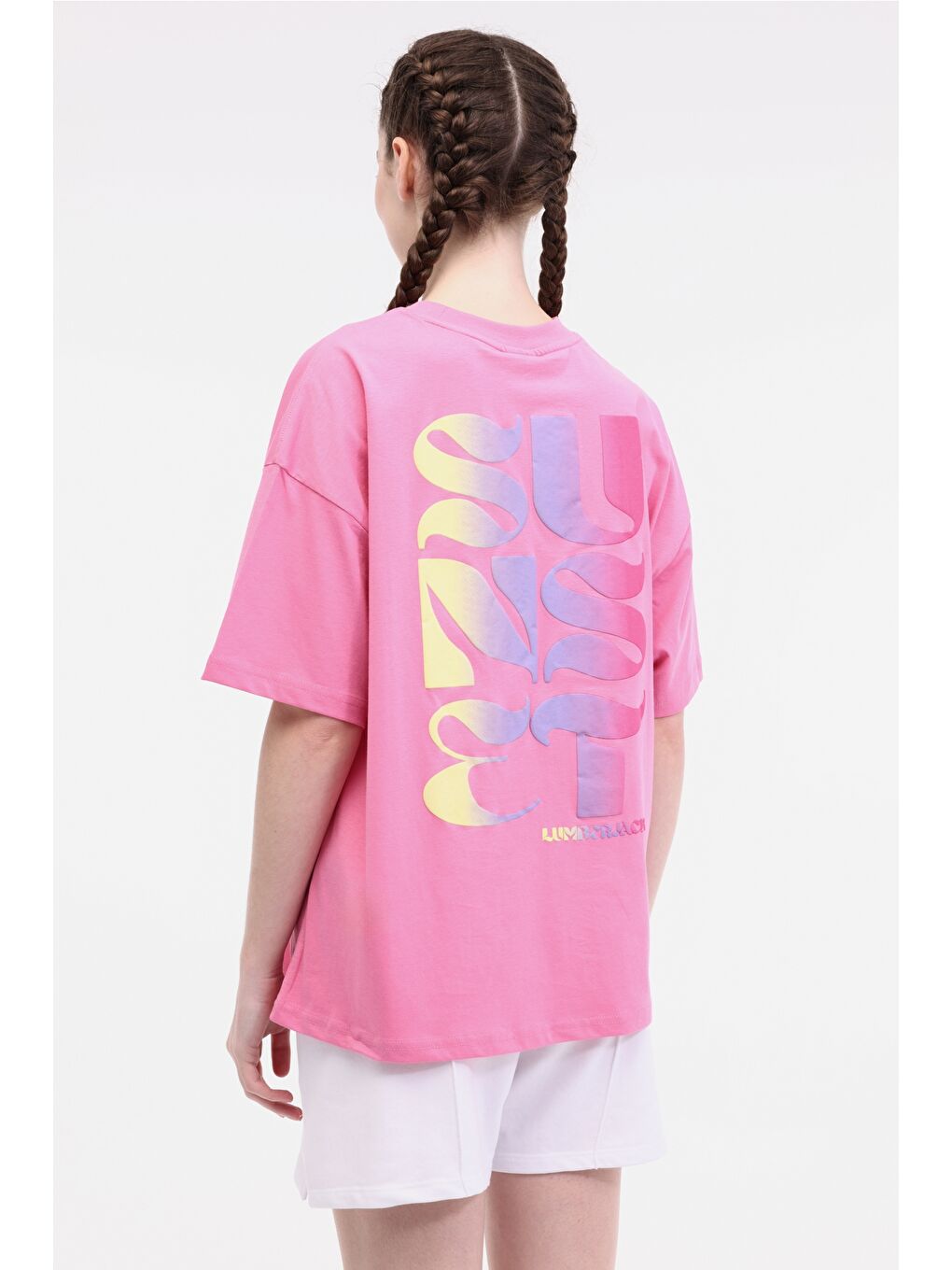 WL MOIRA 11F212 5FX Pembe Kadın Kısa Kol T-Shirt-1