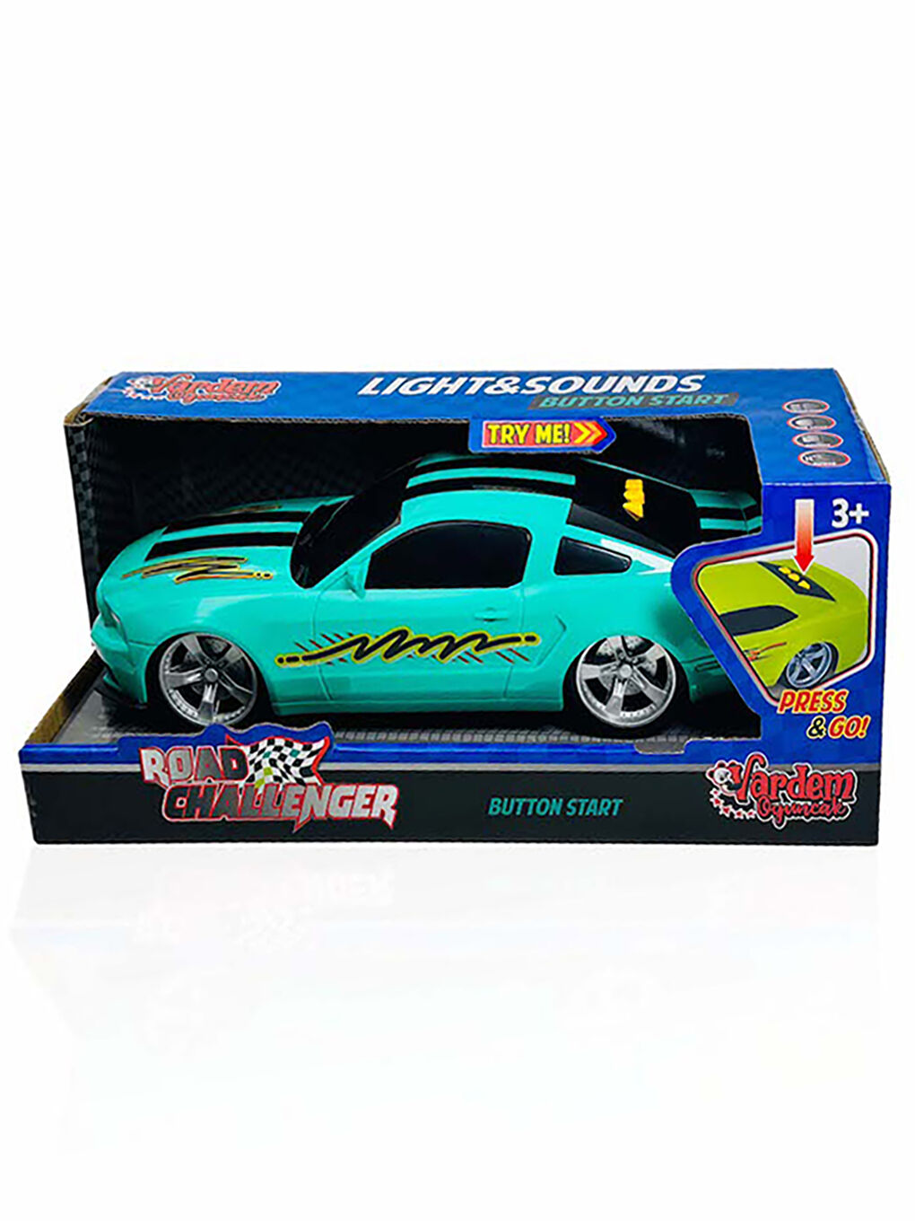 Sesli ve Işıklı Pilli Spor Araba Yeşil-1