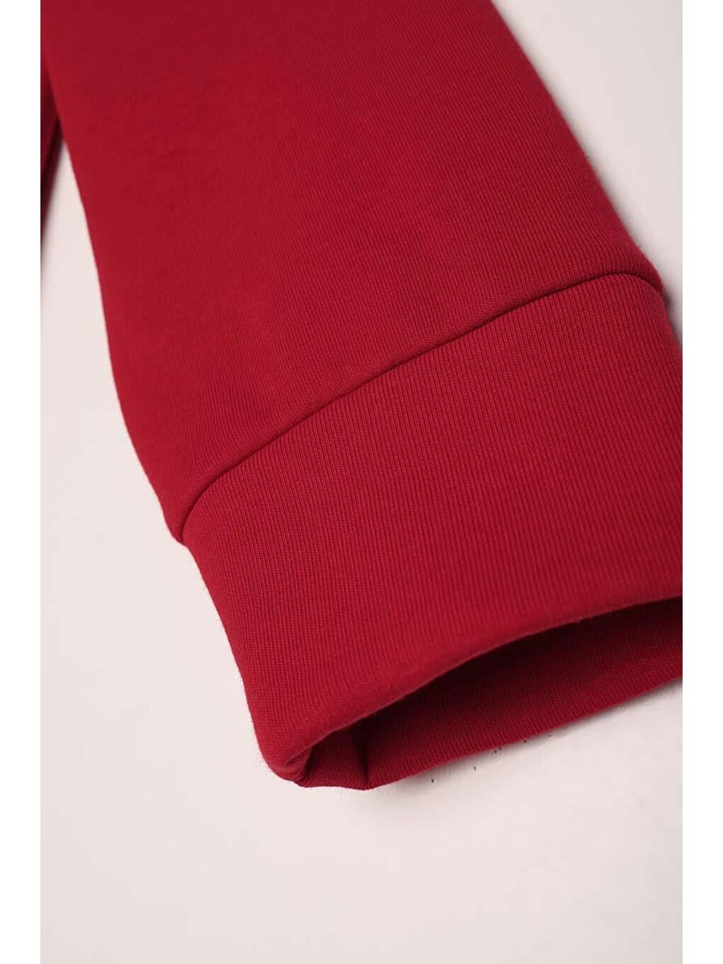 Kırmızı Kapüşonlu Basic Elbise-5