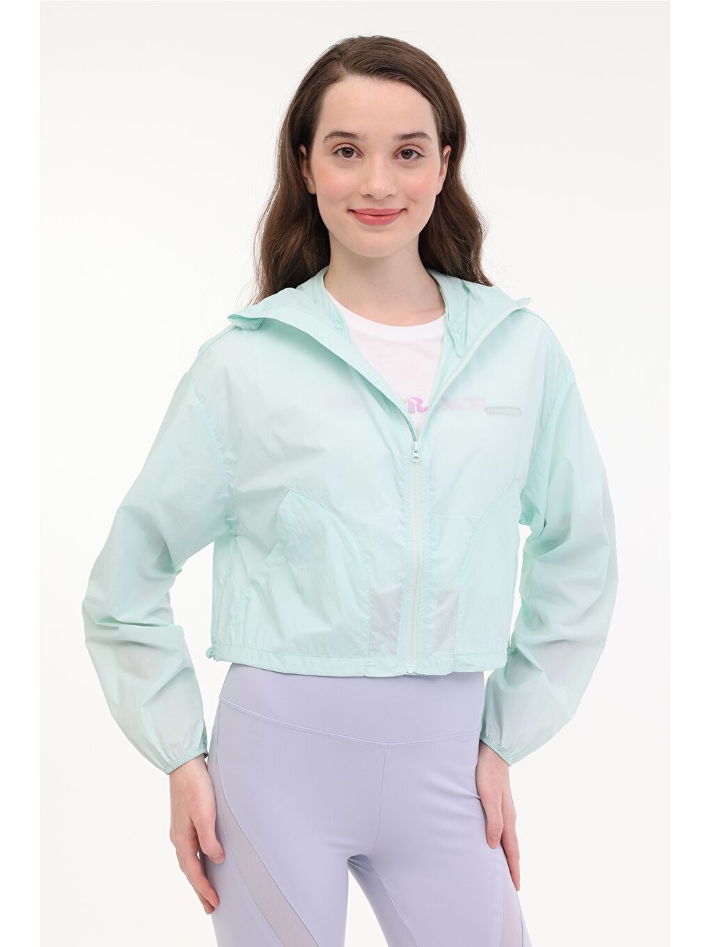 Yeşil WL HENAS 8KT33 5FX PASTEL YESIL Kadın Yağmurluk