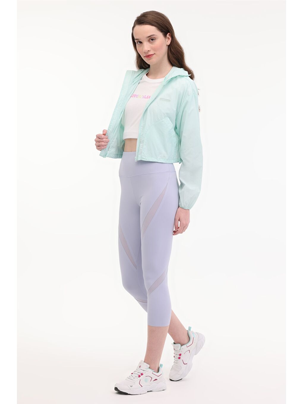 Yeşil WL HENAS 8KT33 5FX PASTEL YESIL Kadın Yağmurluk-2