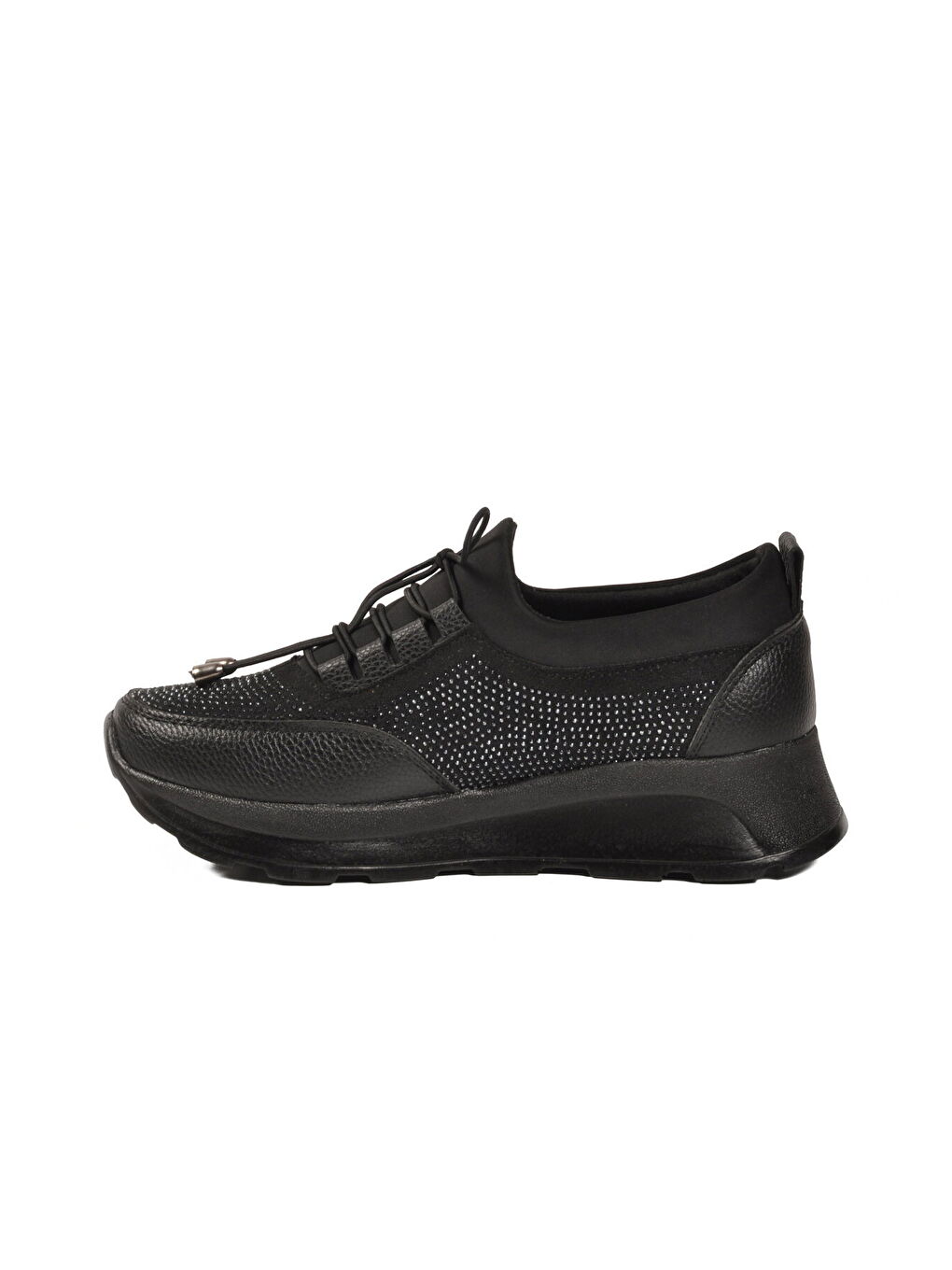 Siyah Bilekten Elastik Hafif Kadın Casual Ayakkabı 1709 Z-3