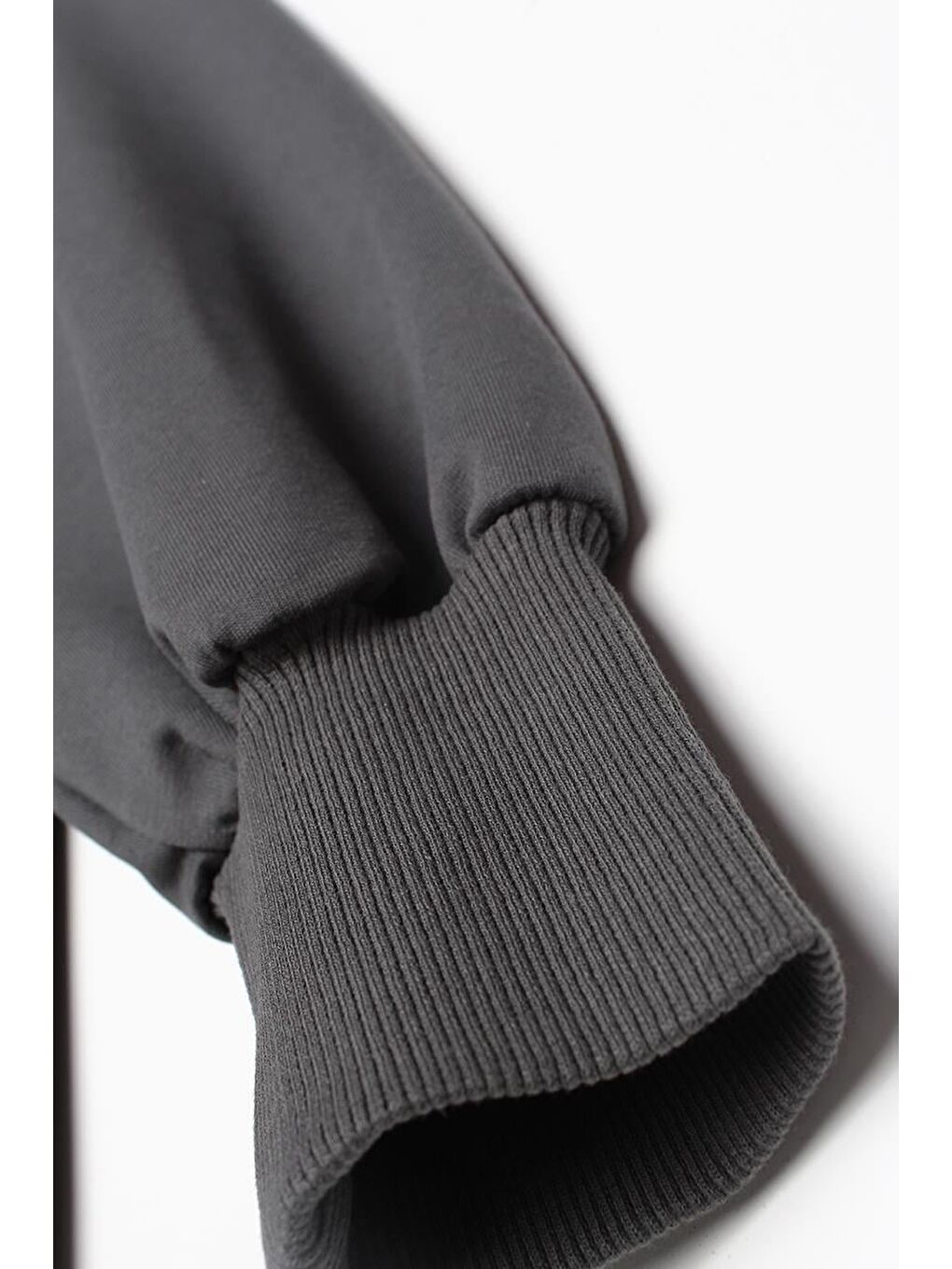 Antrasit01 Neon Şerit Detaylı Kapüşonlu Elbise-5