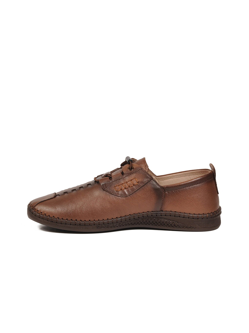 Kahverengi Erkek Hakiki Deri Hafızalı Rahat Taban Smart Casual Bağcıklı Ayakkabı Kahve M783 M-1