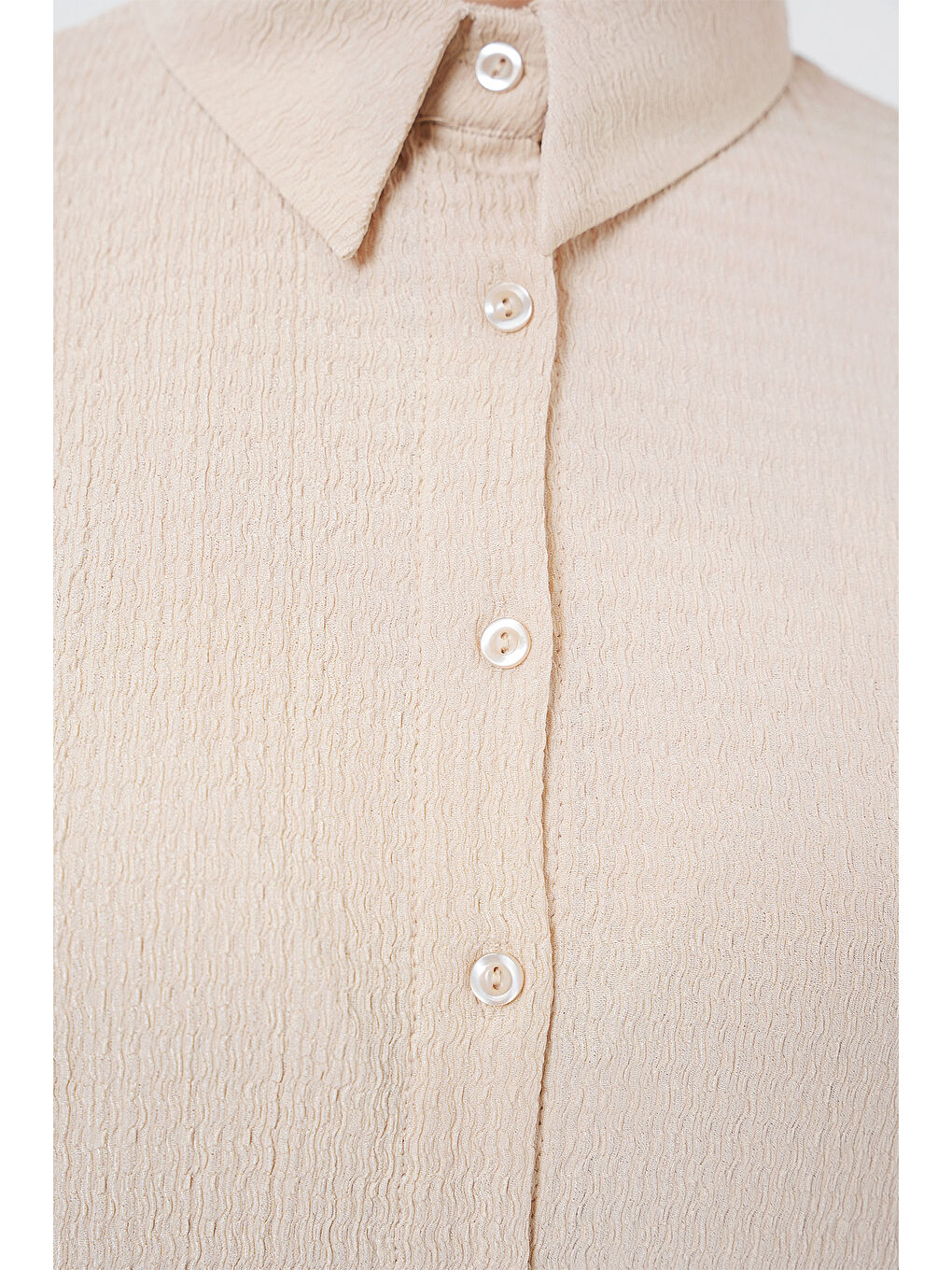 Ekru Kadın Örme Tesettür Alt Üst Takım 6711 - Krem-3