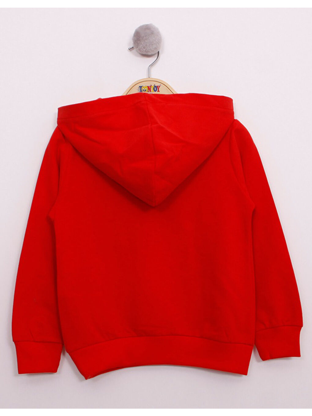 Kırmızı Erkek Çocuk Pullu U.S.A Bayraklı Nakışlı Sweatshirt-1