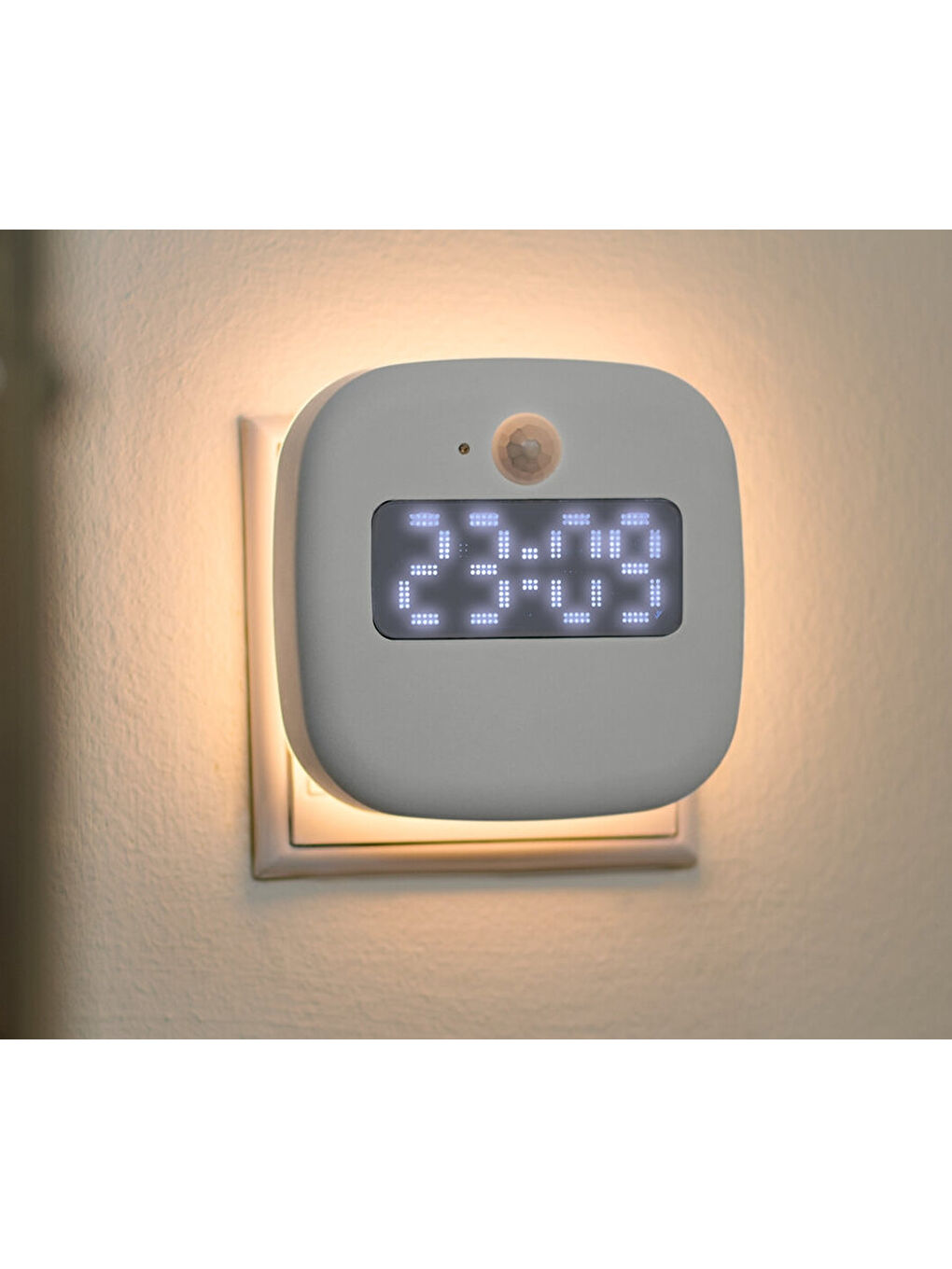 Renksiz LED Gece Işığı, Prize Takılır, Beyaz