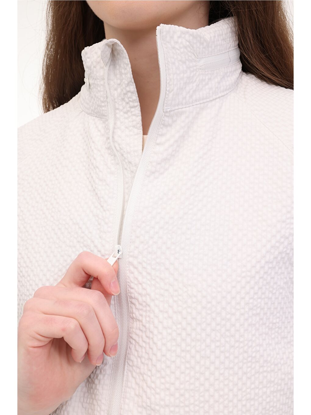 Beyaz WL RAIN 18KT36 5FX KIRIK BEYAZ Kadın Eşofman Üstü-3