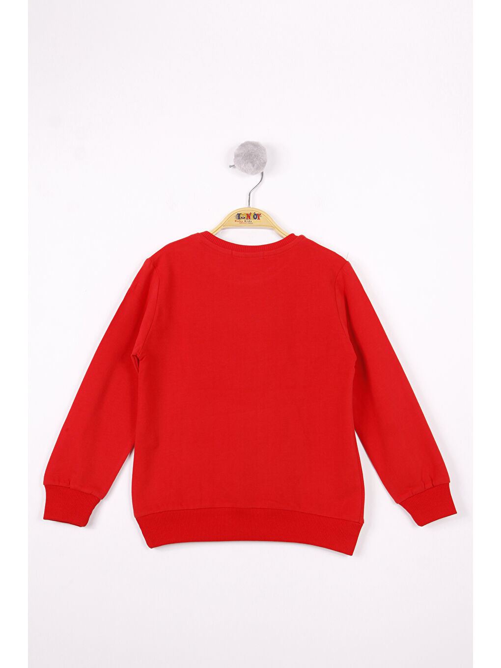 Kırmızı Erkek Çocuk Yazı Baskılı Sweatshirt-1