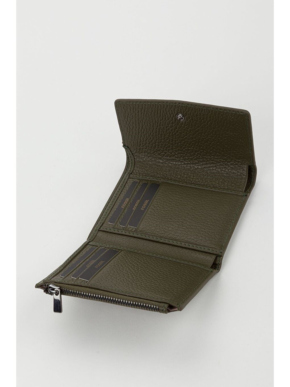 Yeşil Kutulu Hakiki Deri Buz Mavi Orta Boy Kadın El Portföyü Kartlık Cüzdan-1