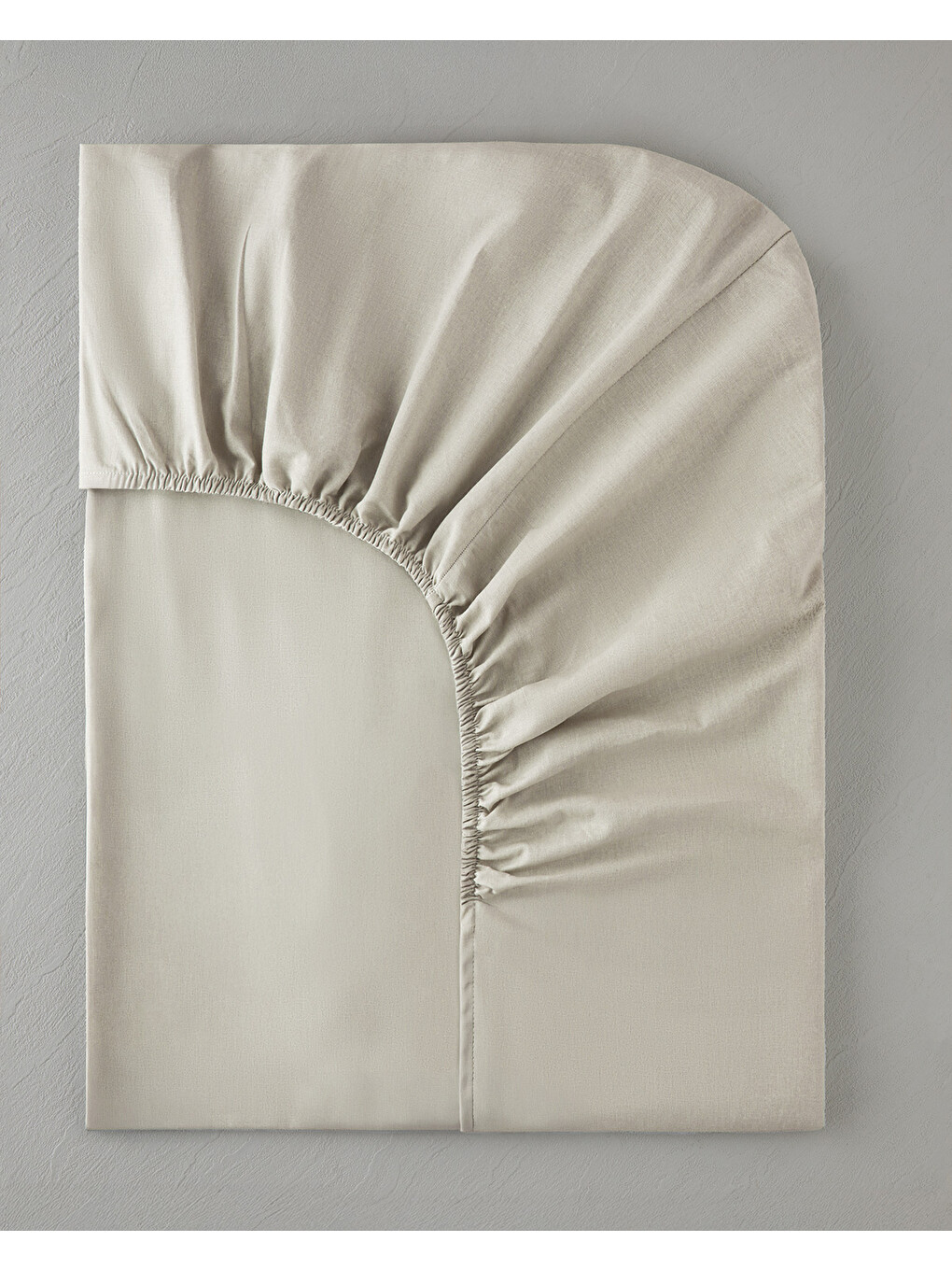 Ekru Novella Premium Pamuk Dokulu Çift Kişilik Lastikli Çarşaf 160x200 Cm Krem