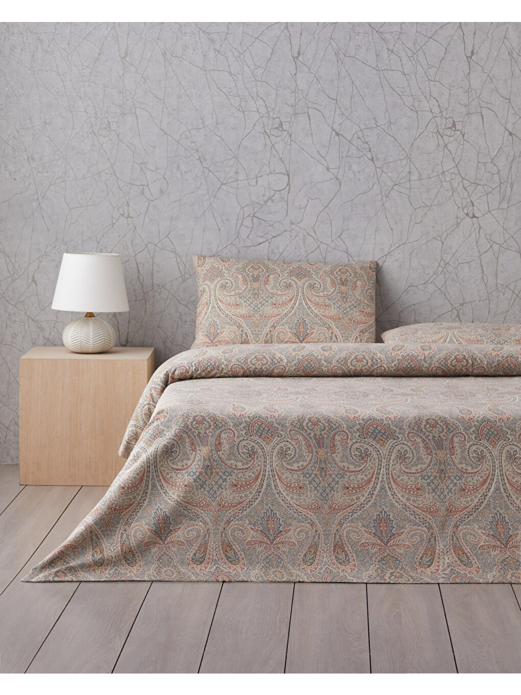 Boho Chic Pamuk Çift Kişilik Nevresim Takımı 200x220 Cm Bej