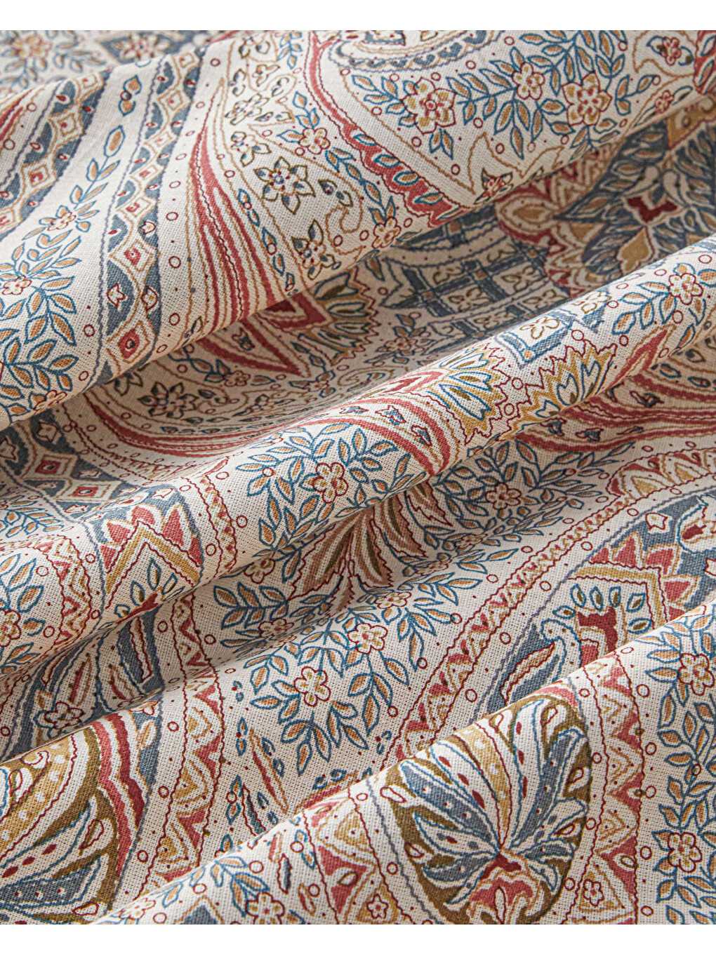 Boho Chic Pamuk Çift Kişilik Nevresim Takımı 200x220 Cm Bej-4