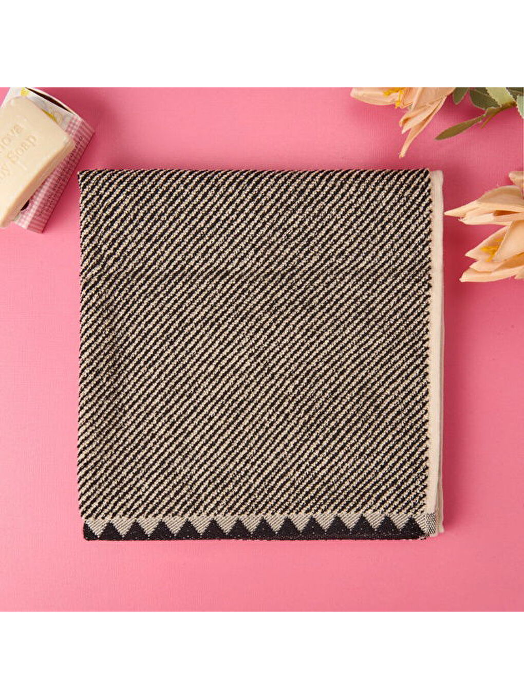 Soft İpliği Boyalı Yüz Havlusu - Bej - 50x80 cm