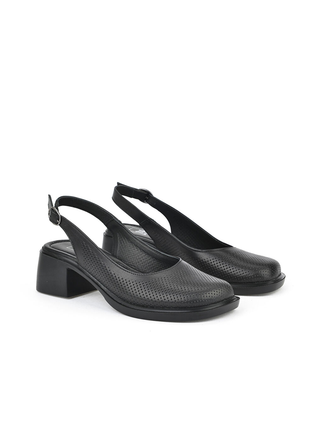 Kadın Hakiki Deri Topuklu Ayakkabı 151992Z8001 Siyah-1