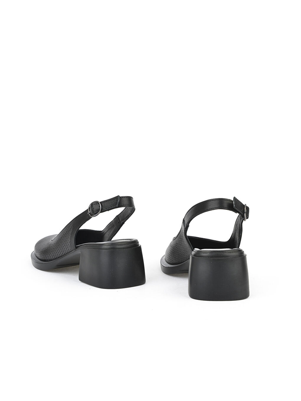 Kadın Hakiki Deri Topuklu Ayakkabı 151992Z8001 Siyah-2