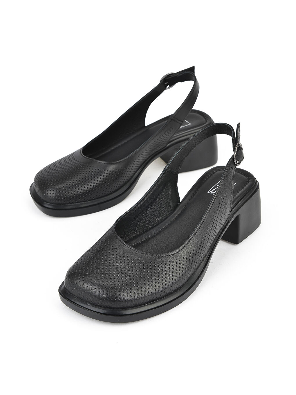 Kadın Hakiki Deri Topuklu Ayakkabı 151992Z8001 Siyah-4