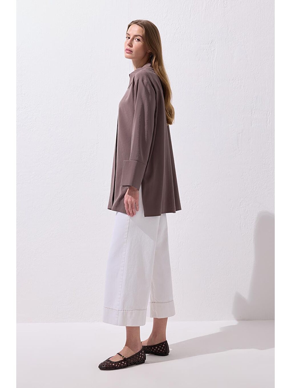 Kahverengi Modal Basic Gömlek Toprak-2