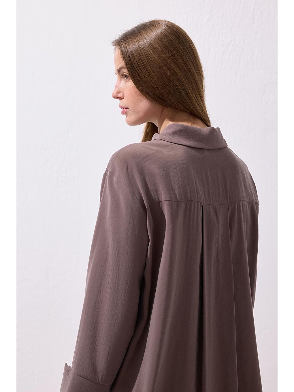 Kahverengi Modal Basic Gömlek Toprak-3