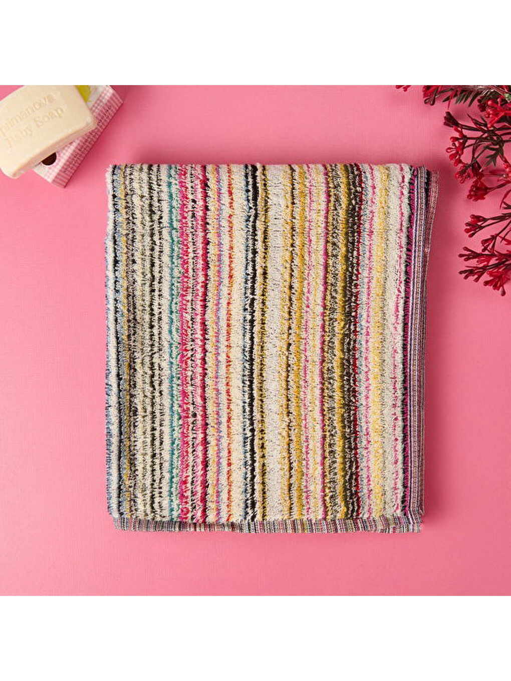 Evidea Karişik Soft İpliği Boyalı Yüz Havlusu - Asorti - 50x90 cm - 6