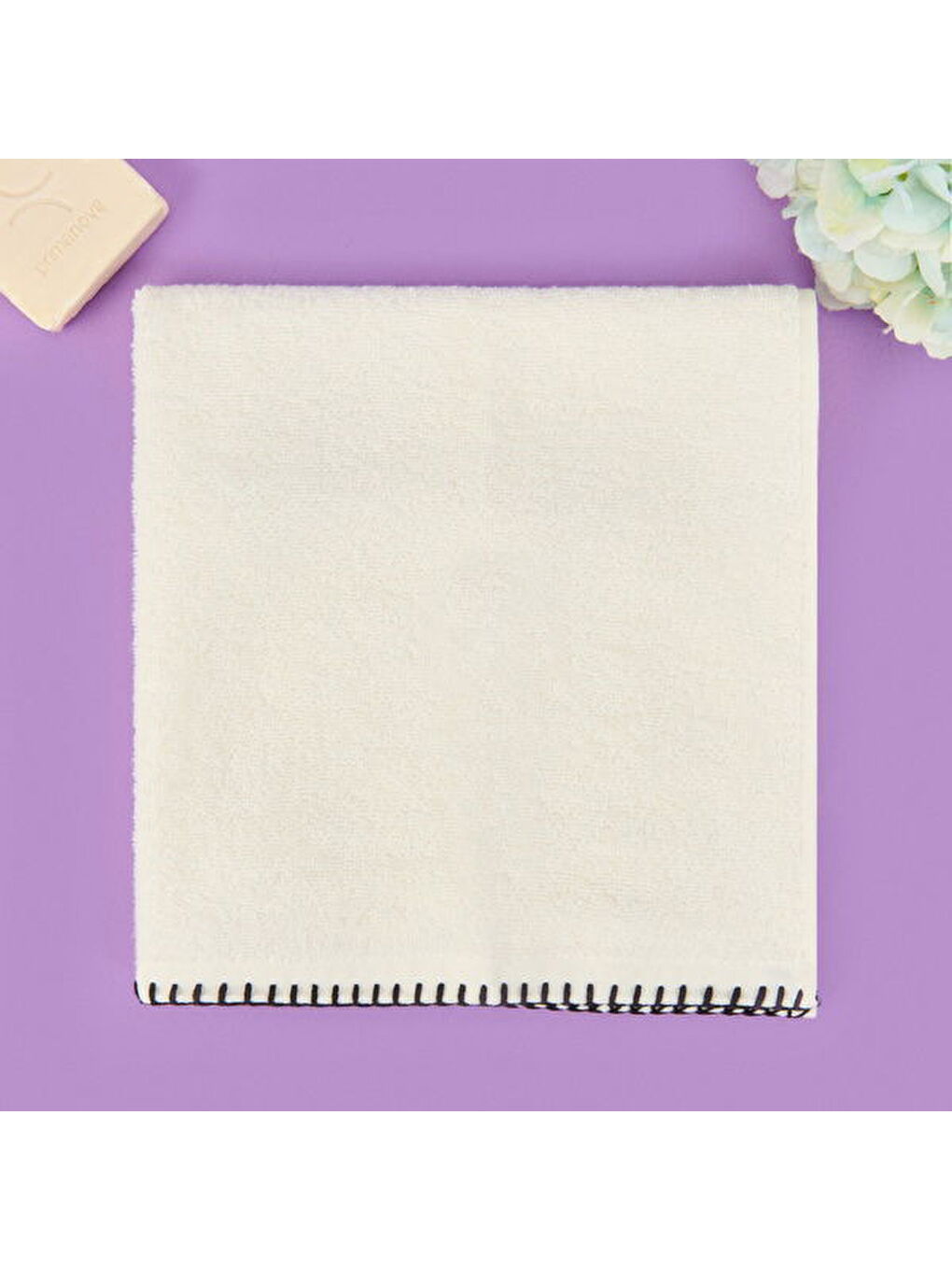 Soft Nele Yüz Havlusu - Beyaz - 50x70 cm