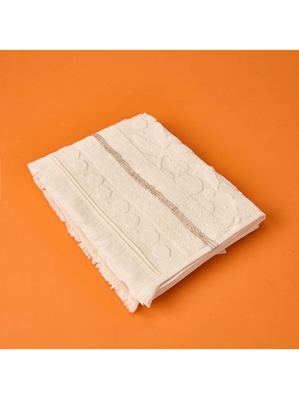 Ekru Soft Zeleno Yüz Havlusu - Krem - 50x70 cm-2