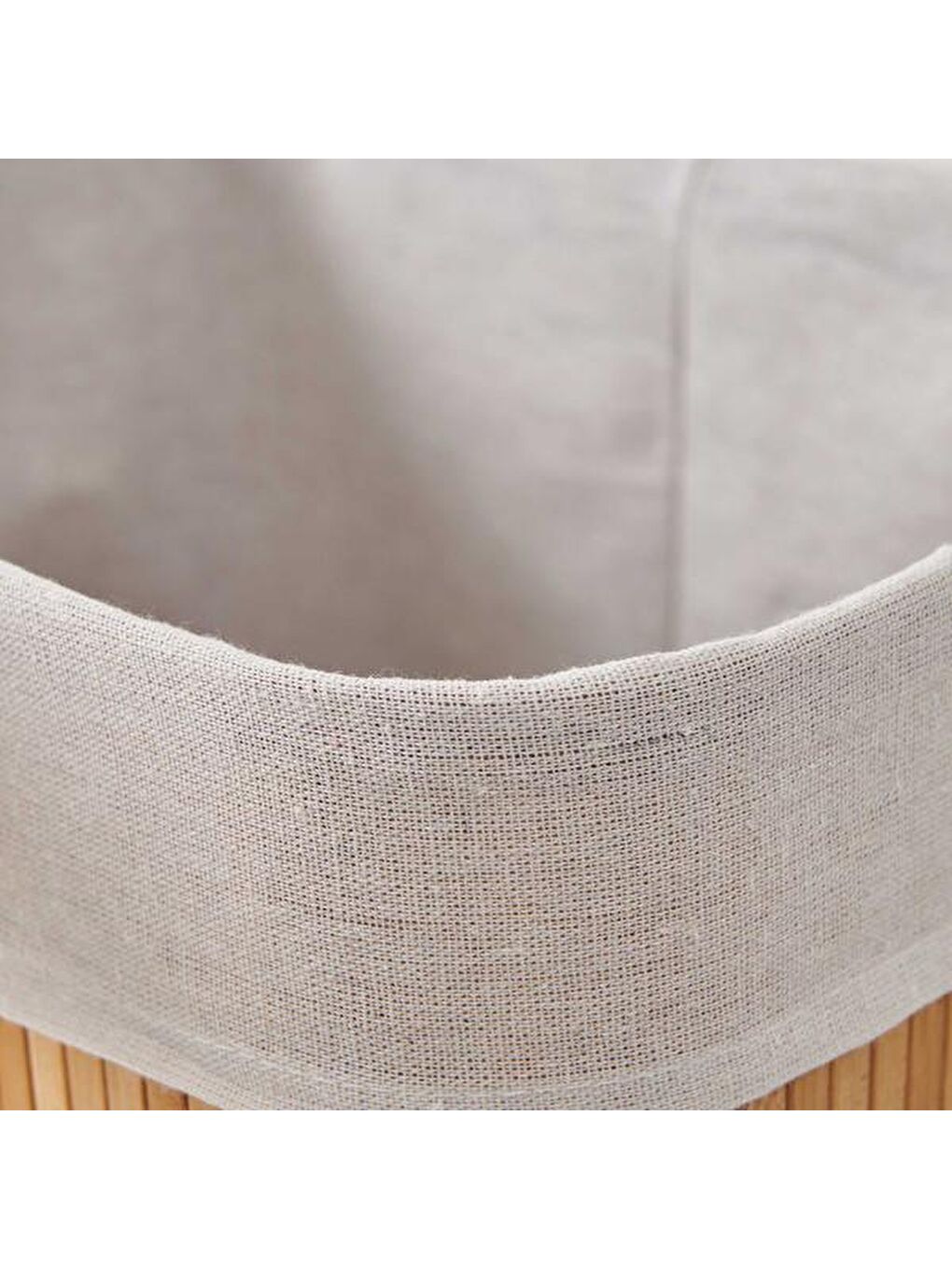 Bej Bambu Çamaşır Sepeti - 60 Litre-6