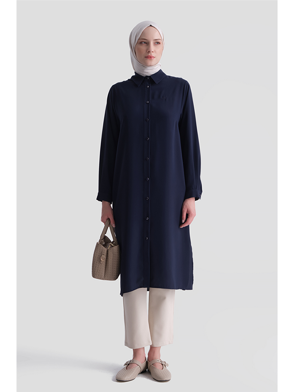 A Logolu Tunik Lacivert-1