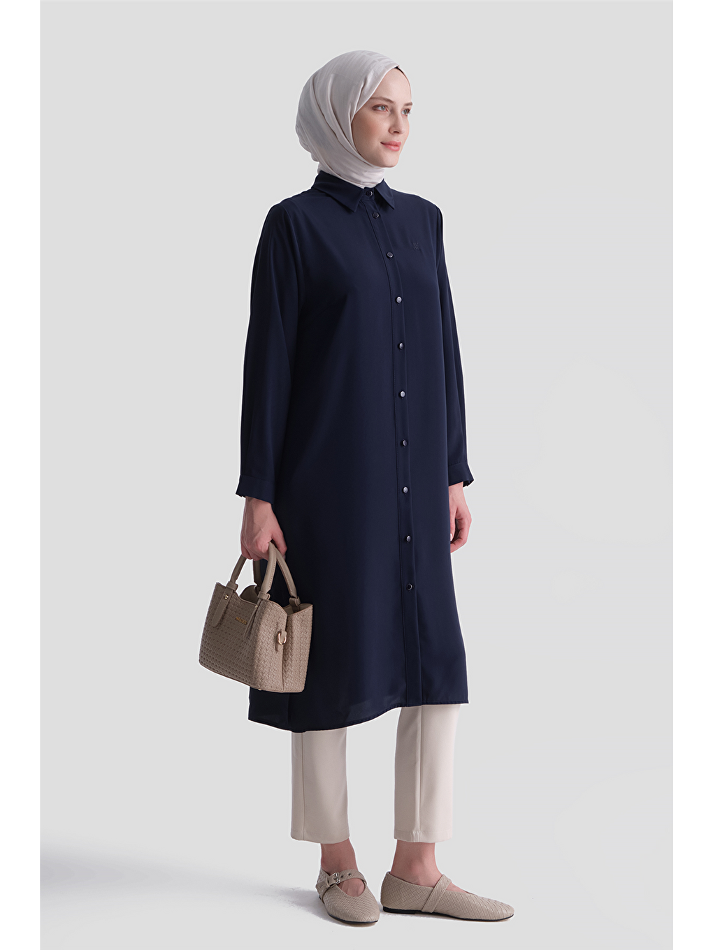 A Logolu Tunik Lacivert-2