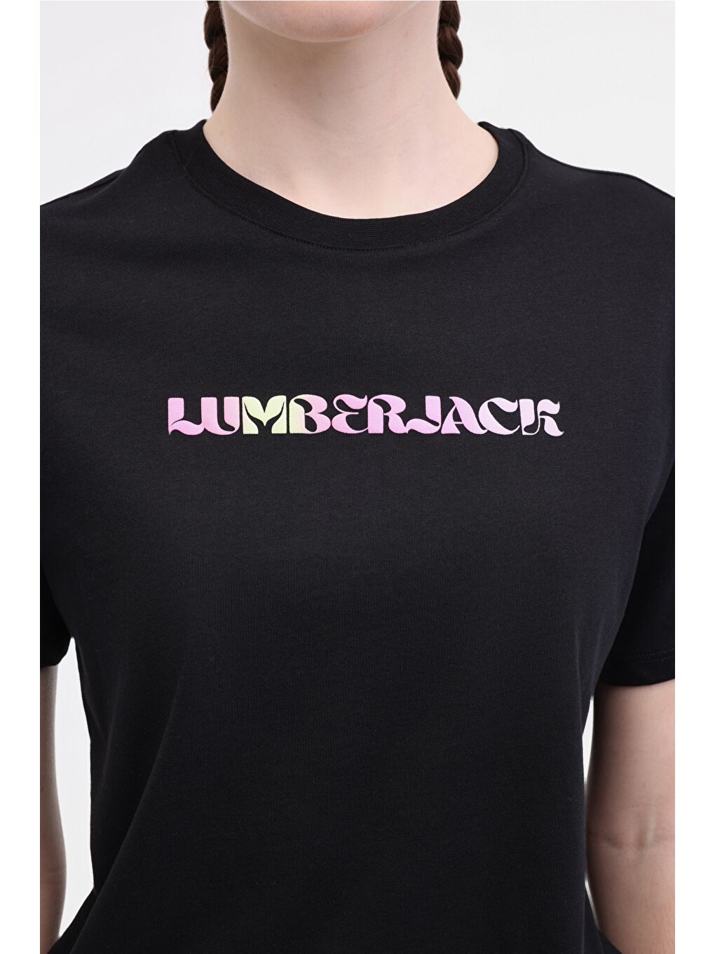 WL VENUS 11MD1052 5FX Siyah Kadın Kısa Kol T-Shirt-3