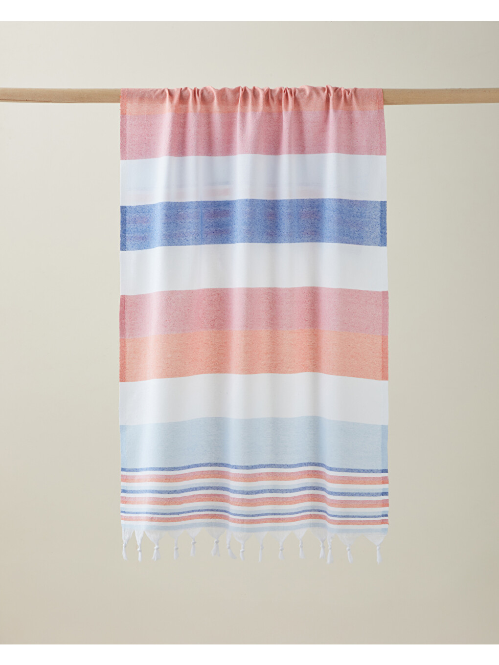 Teris Rejenere Çizgili Peştamal 80x150 Cm Mavi-turuncu