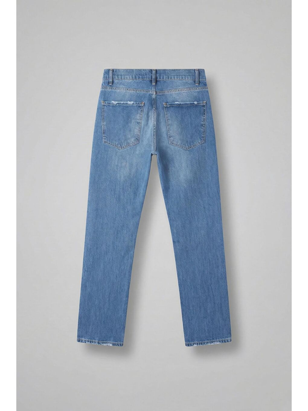 Erkek Slim Fit %100 Pamuk Essential Basic Jean Mavi-1