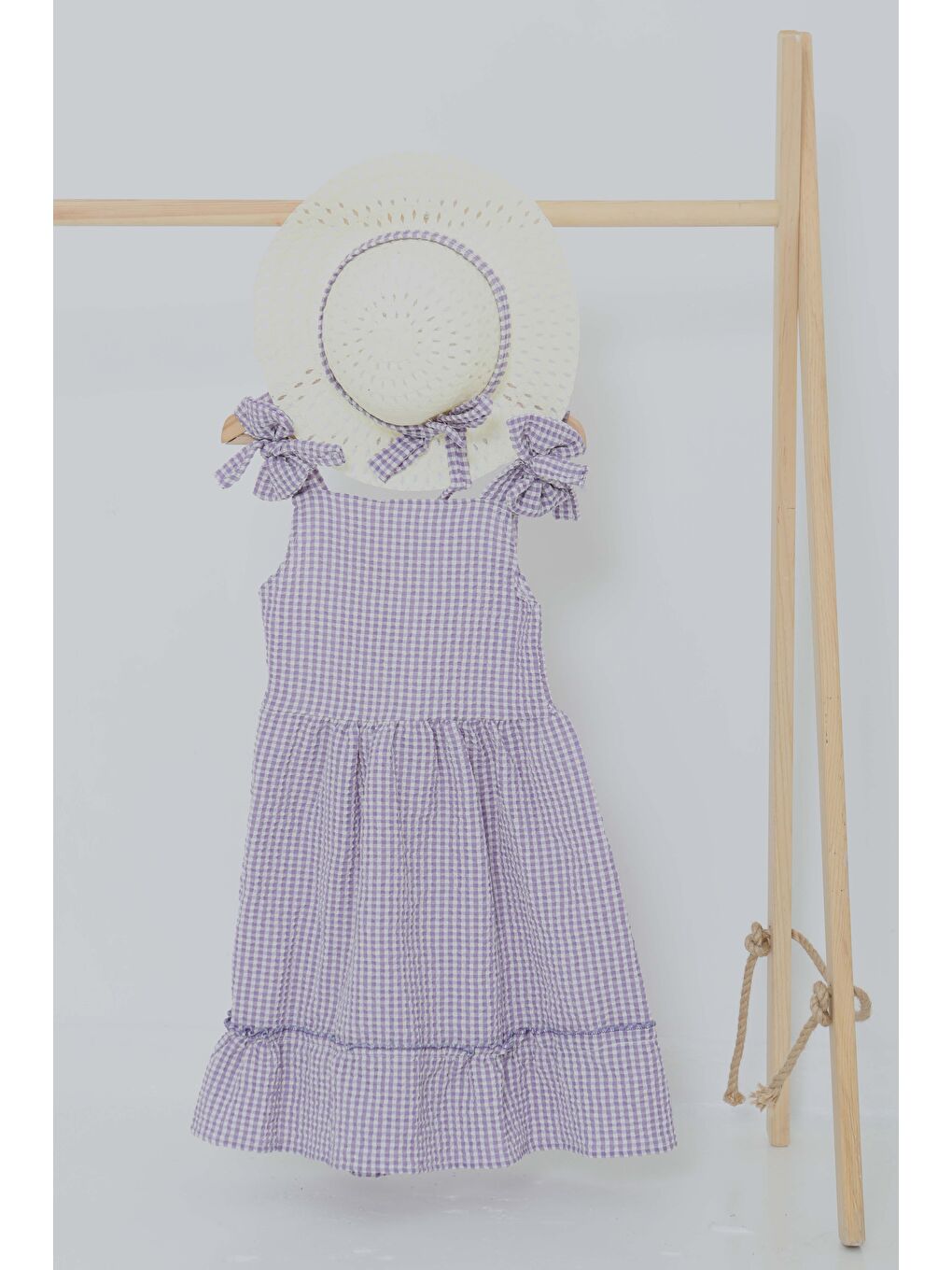 Kız Çocuk Lila Şapkalı Elbise - 27050