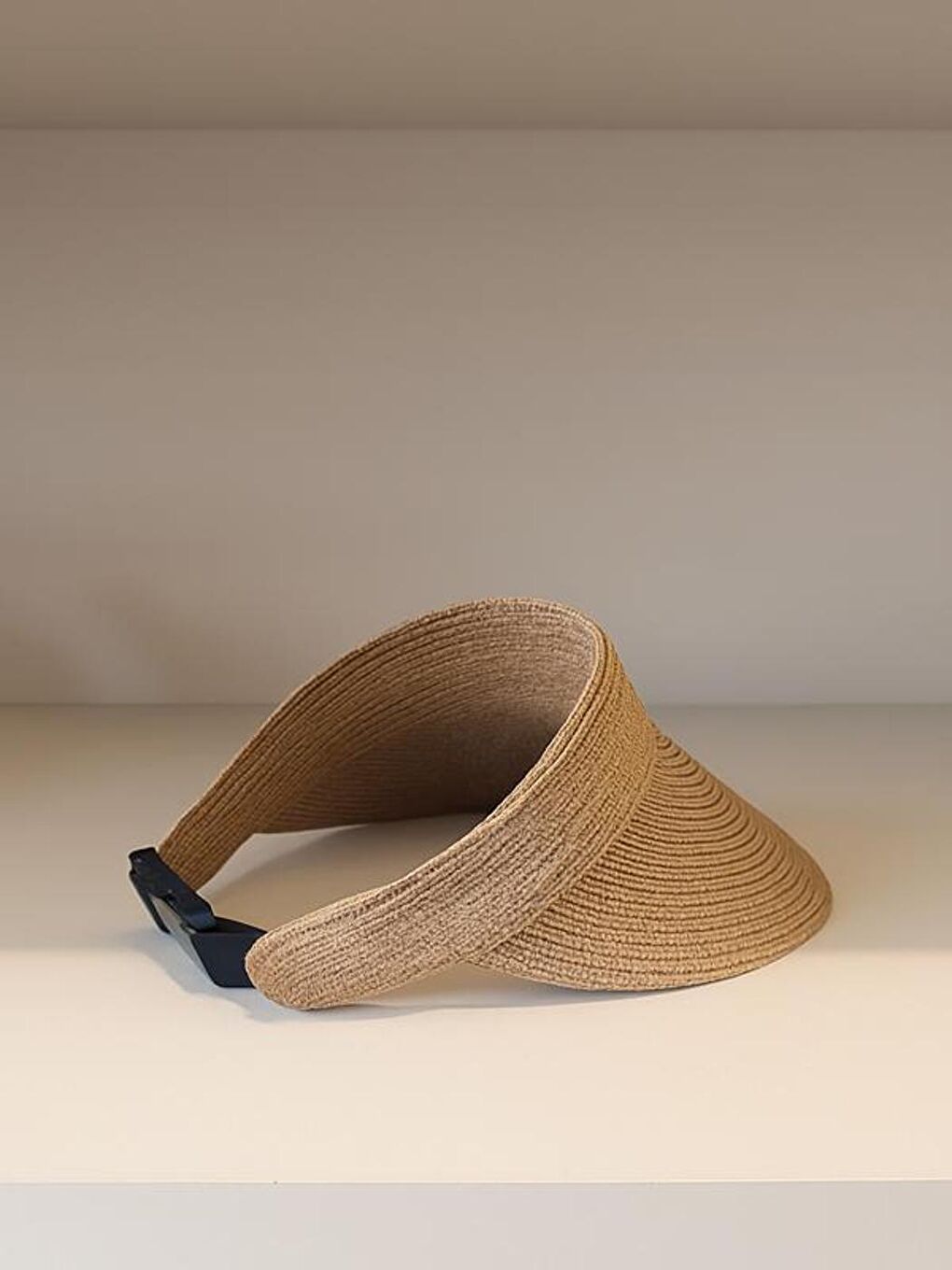 Kahverengi Camel Arkası Lastikli Hasır Vizör Şapka HSR2089