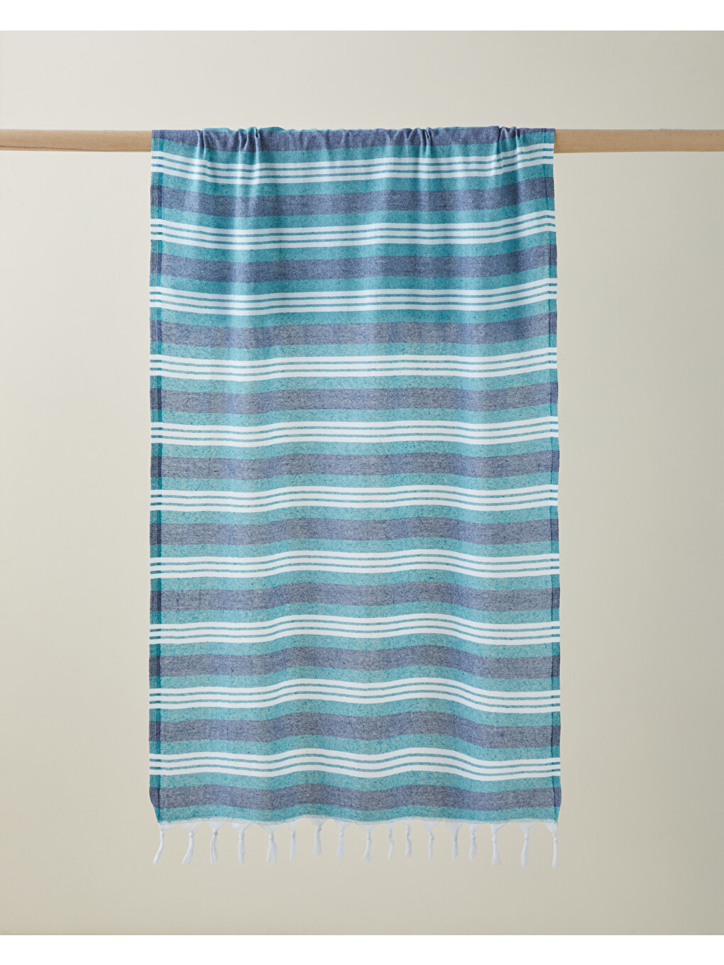 Striva Rejenere Çizgili Peştamal 80x150 Cm Lacivert-yeşil