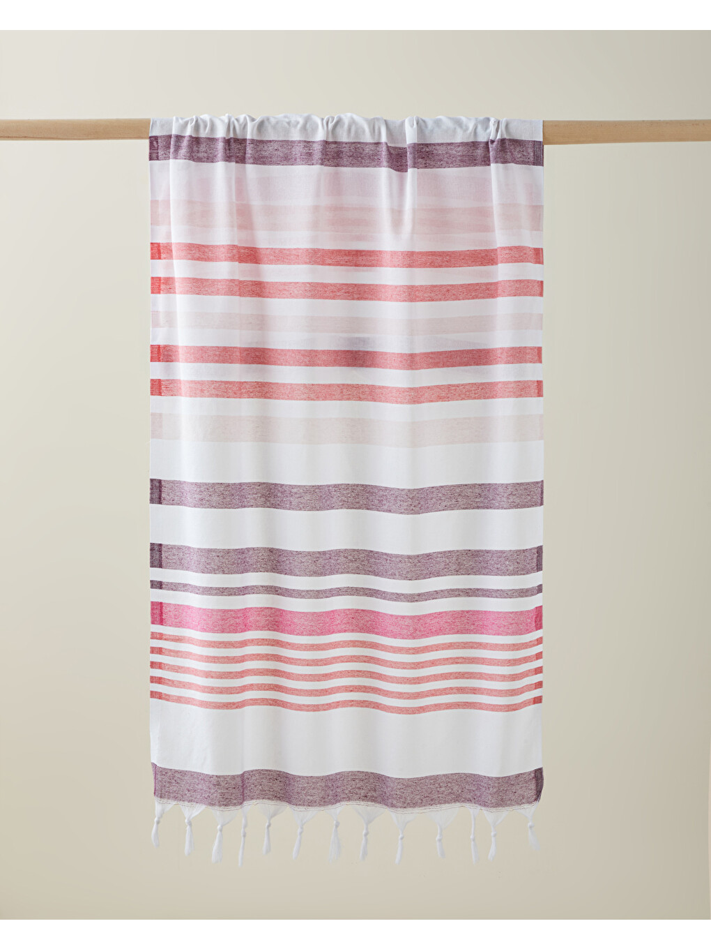 Sunjoy Rejenere Çizgili Peştamal 80x150 Cm Pembe-mor