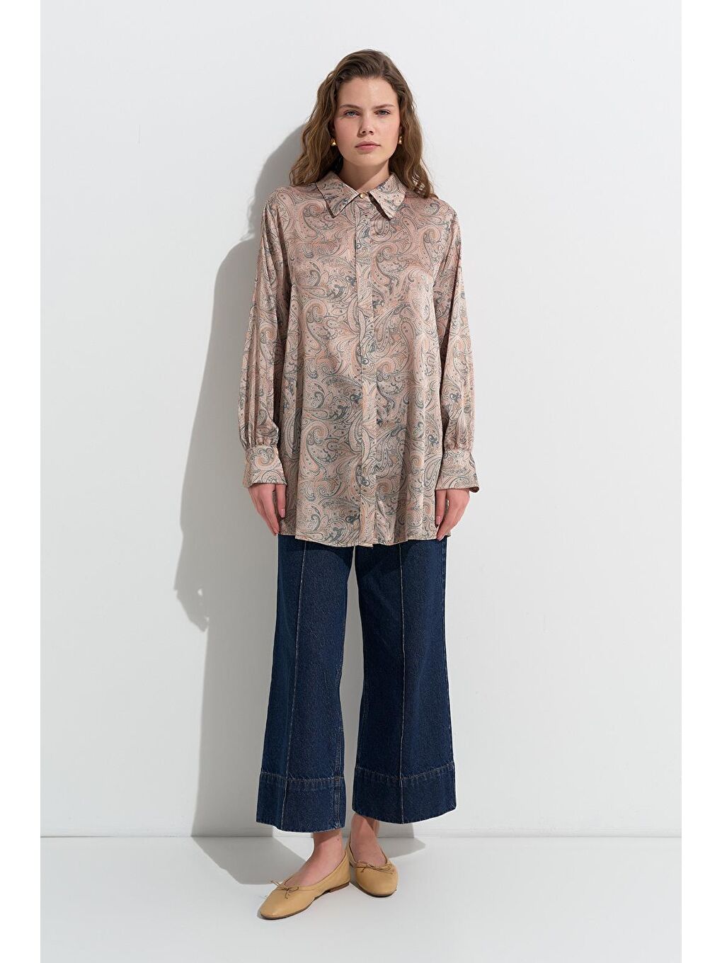 Miri Desenli Gömlek Yeşil-1