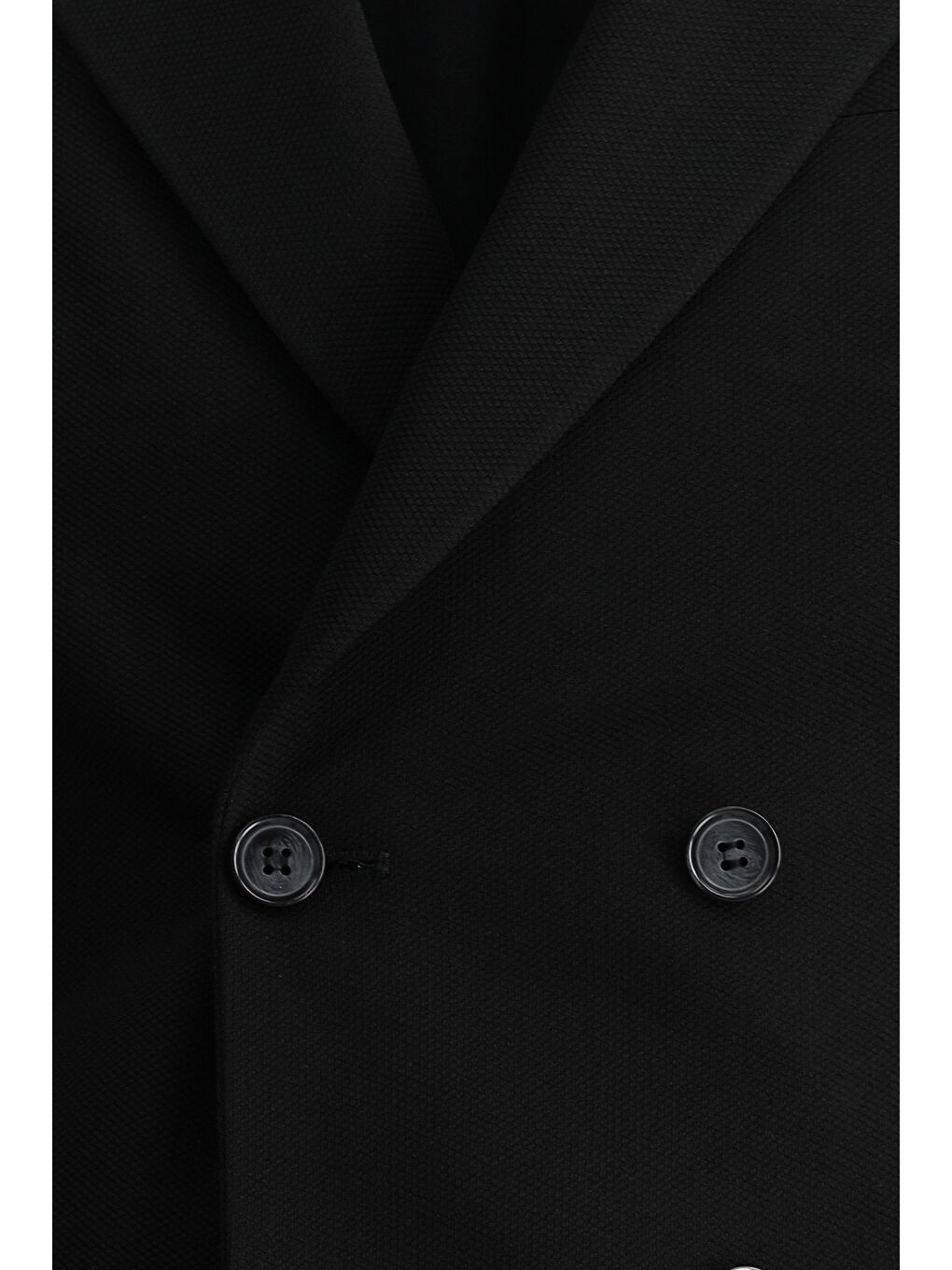 Siyah Regular Fit Kruvaze Ceket-6